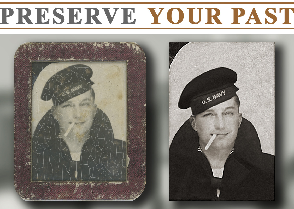Photo Restoration picture of WWII US NAVY sailor