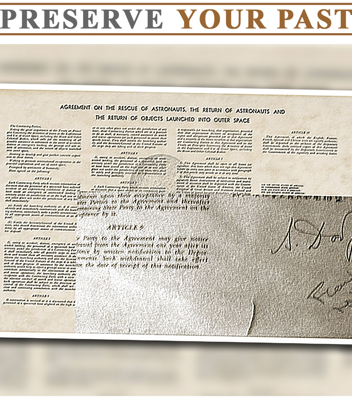 Restoration of a NASA documents that were flown to the Moon on board of Apollo 12 mission.